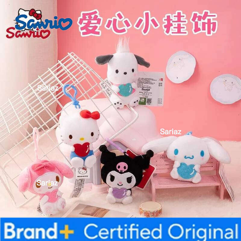 Sanrio Hello Kitty Kuromi Melody Pachacoo Cinnamoroll Stuffed Pendant Cute Plush Toys Keyring Anime Keychain Birthday Gift H260121