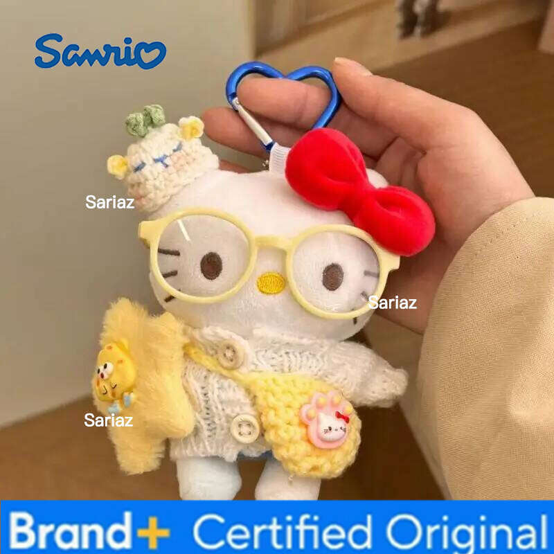 Sanrio Kawaii Hello Kitty Decor New Cute Keychain Car Hanging Backpack School Bag Plush Pendant Cartoon Girls DIY Gift H26012111