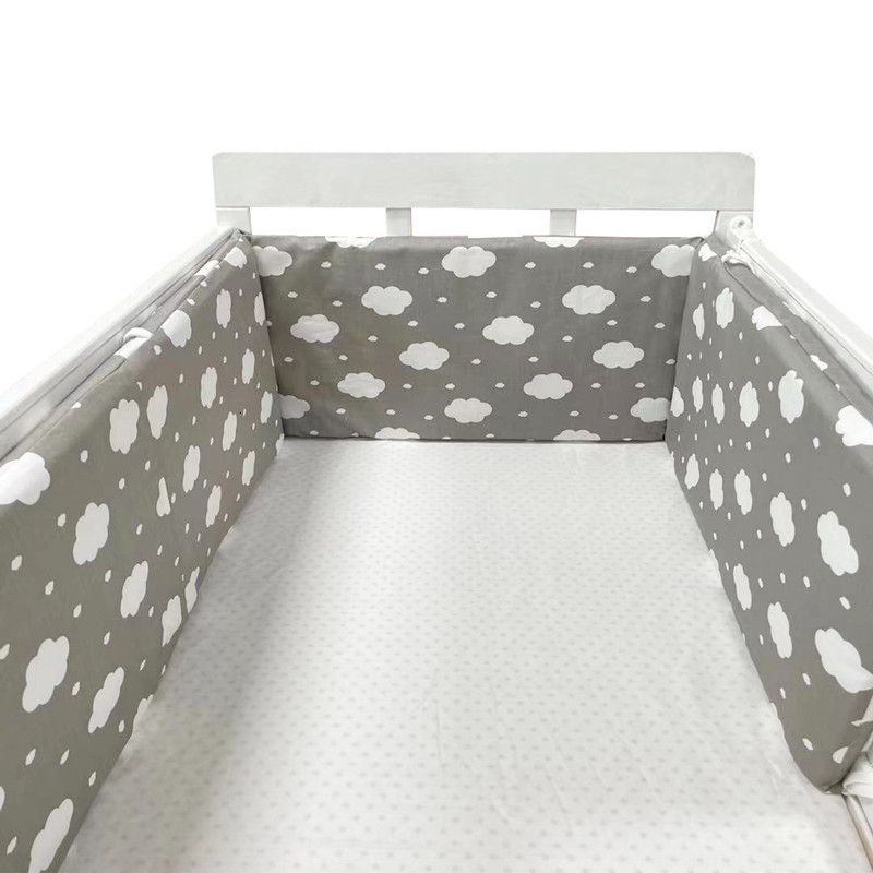 Bed Rails 30x200cm Baby Bed Bumper For borns Baby Room Decoration Thick Soft Crib Protector For Kids Cot Cushion With Cotton Cover 220826
