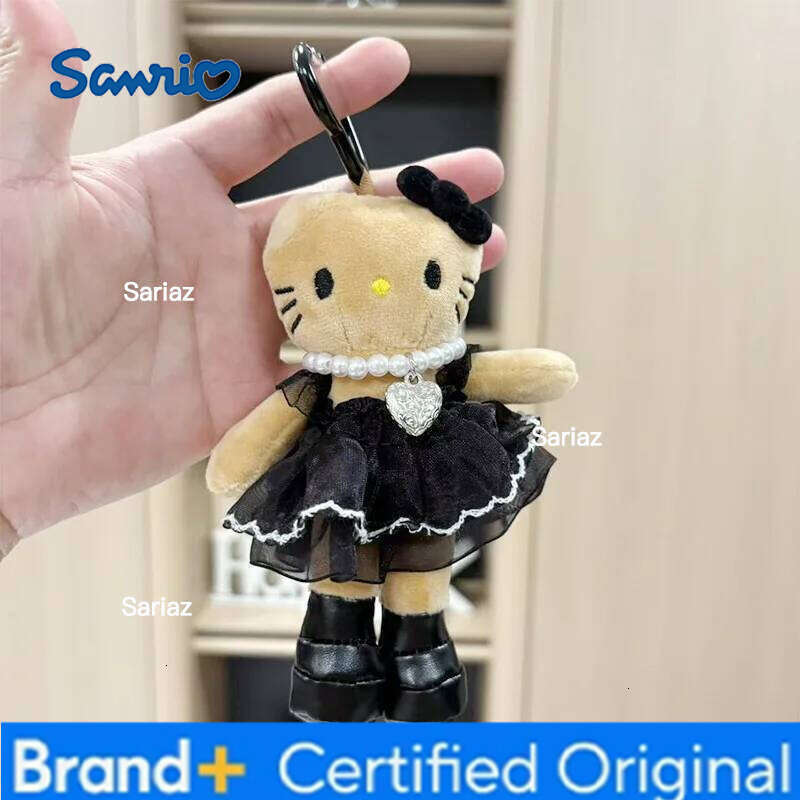 Sanrio HelloKitty Plush Cartoon Long Leg Dress up Kitty Doll Student Bag Keychain Girlfriend Car Pendant H260121