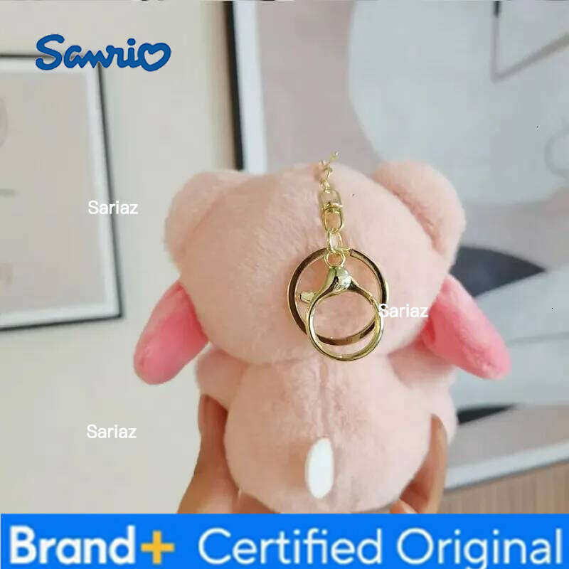 Sanrio 12CM Cute Plush Keychain Children Hello Kitty Pendant Kuromi Cartoon KeyChain Backpack Decoration Gifts for Kids Toy H26012111
