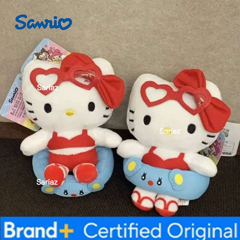 Sanrio Cartoon Hello Kitty Keychains Kawaii Backpack Pendant Key Ring Charms Fans Favor Christmas Women Girl Gifts H260121