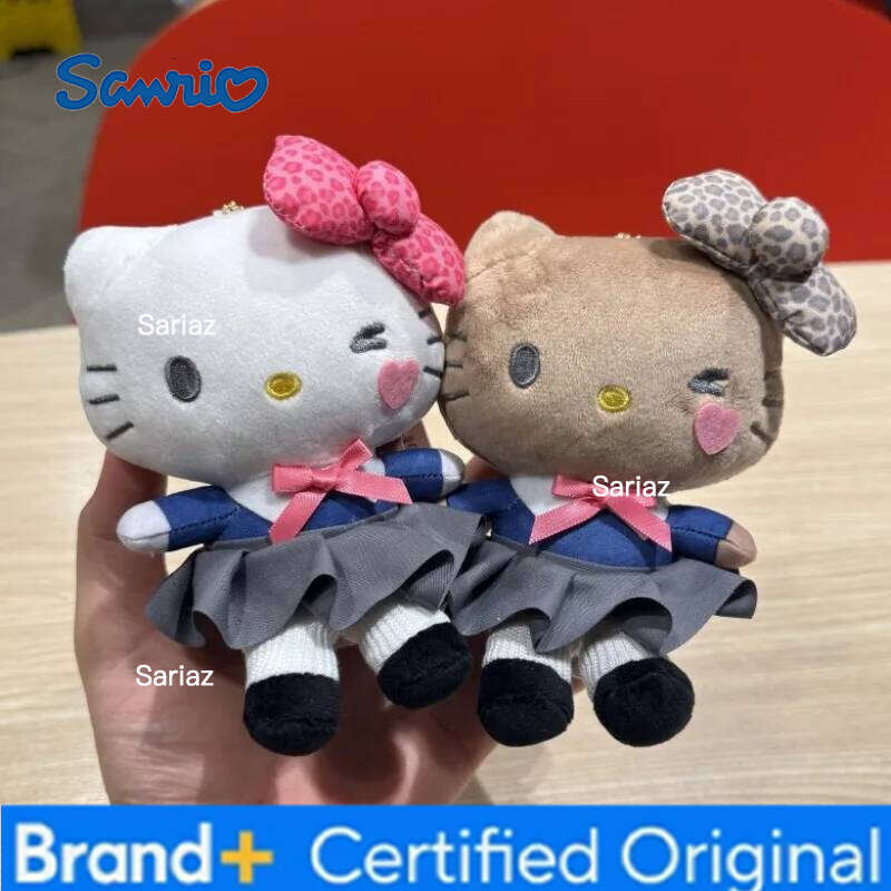 Sanrio Hello Kitty Plush Doll Keychain Kawaii Cartoon Bag Fashion Car Keychains Backpack Decoration Pendant Girl Birthday Gifts H260121