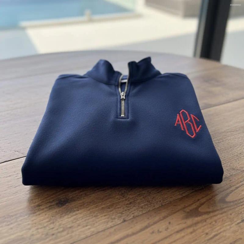 Men's T Shirts Oversize Casual Jeffrey Epstein Embroider Hoodies Women Sweatshirt Stand Collar Quarter Zip Pullover Sport Unisex