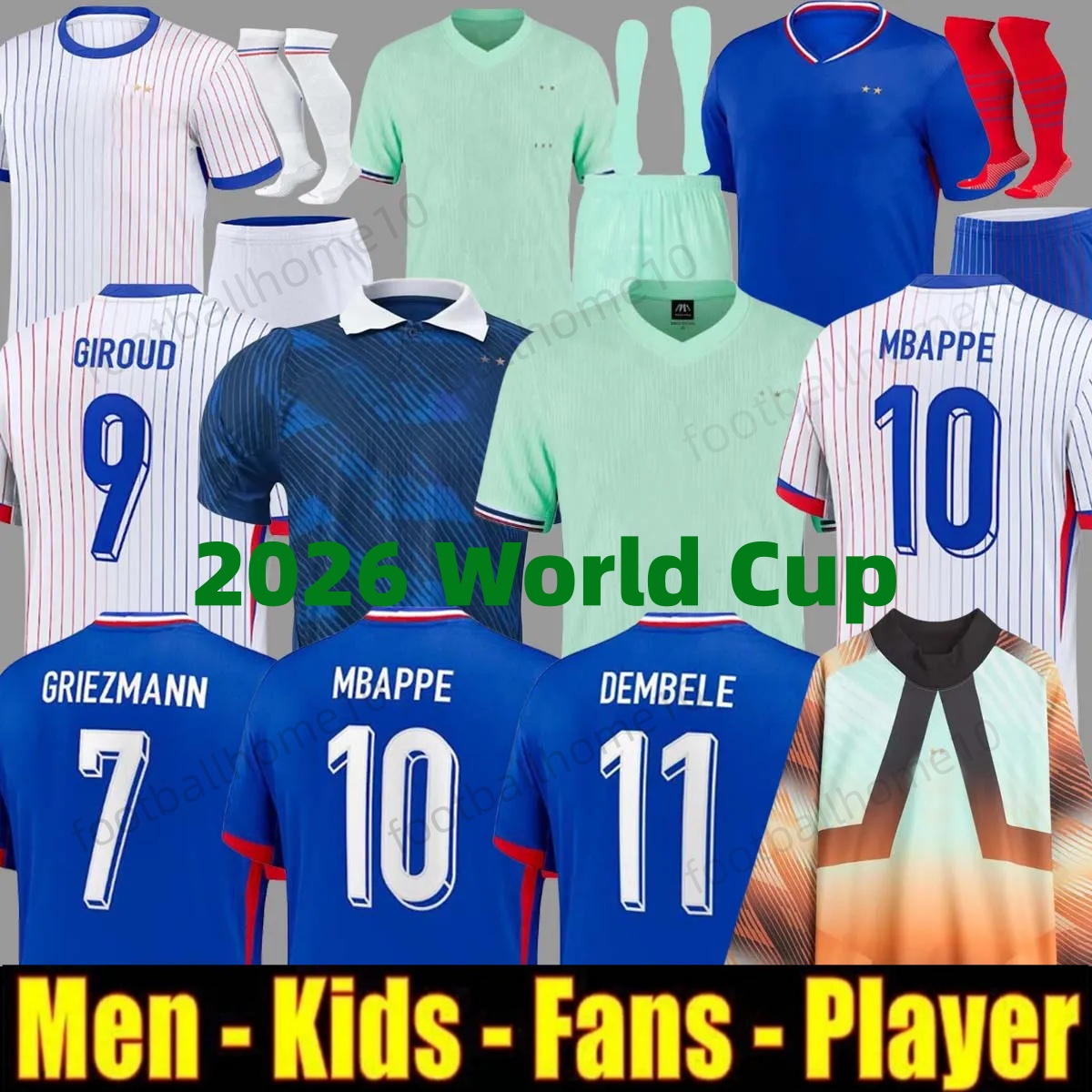 france jersey world cup 2026 French Soccer Jerseys MBAPPE BARCOLA OLISE DEMBELE EKITIKE GRIEZMANN Maillots de football shirt equipement de foot Men kids kit enfants