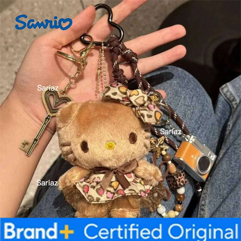 Sanrio Kawaii Hello Kitty Cute Plush Toy Backpack Pendant Cartoon Keychain Girl Anime Festival Birthday Gift H260121