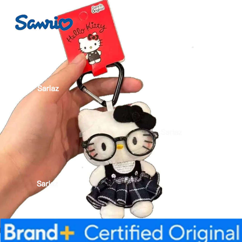 Sanrio Cartoon Plush Hello Kitty Keychain Pendant Cute Stuffed Doll Key Ring Exquisite Creative Backpack Decoration Accessories H260121