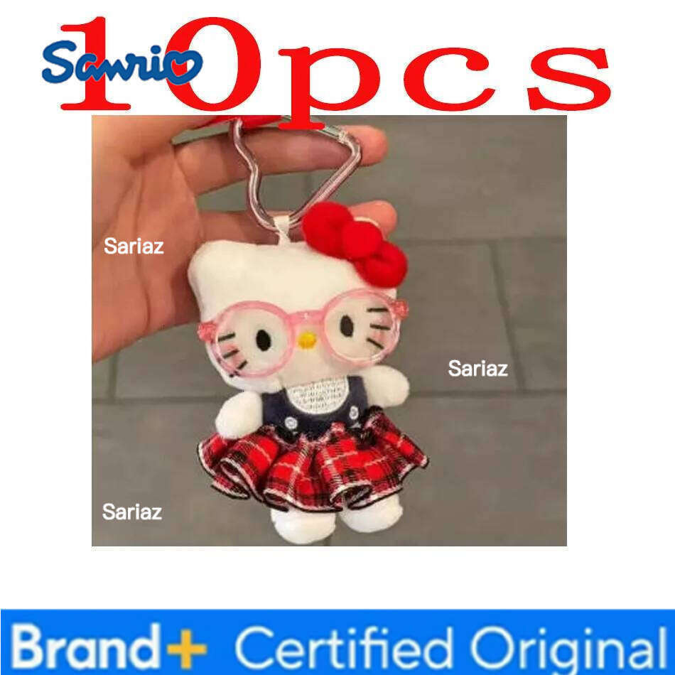 Sanrio ** Hello Kitty Peripheral Doll Keychain Cute Fashion Sunglasses Kt Cat Keyring Backpack Plush Toy key chain Birthday Gifts H2601211