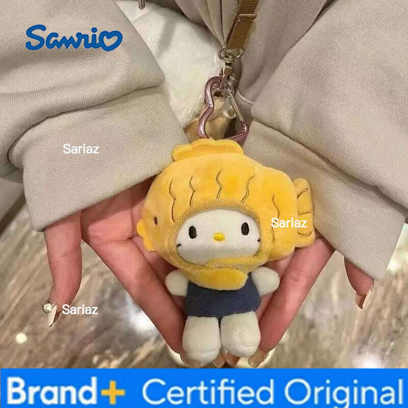 Sanrio Hot Selling New Style of Sea Bream Grilled Cat Cute Bag Plush Cartoon Doll Keychain Backpack Pendant H260121