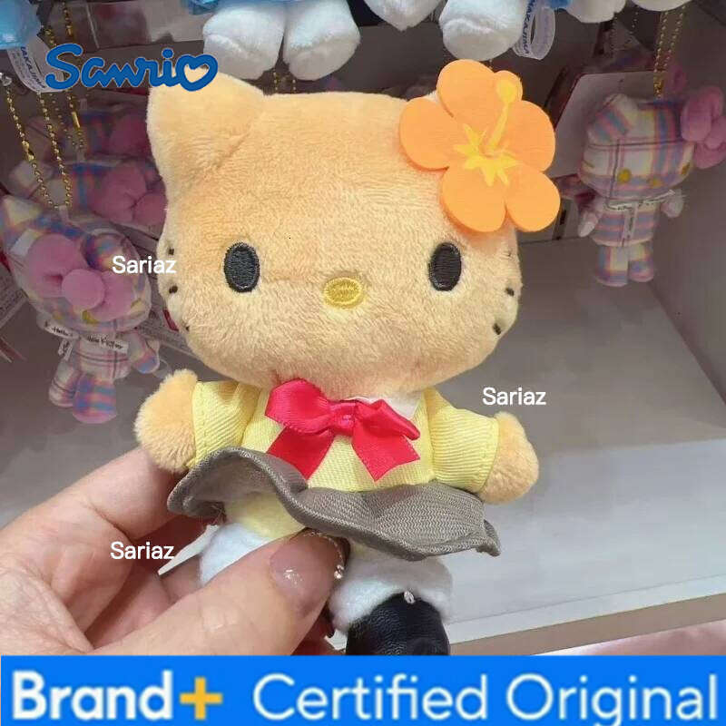 Sanrio Hello Kawaii Plush doll Pendant Cartoon JK pleated skirt Kitty Long Leg Doll Toy Keychain Uniform backpack charm H260121