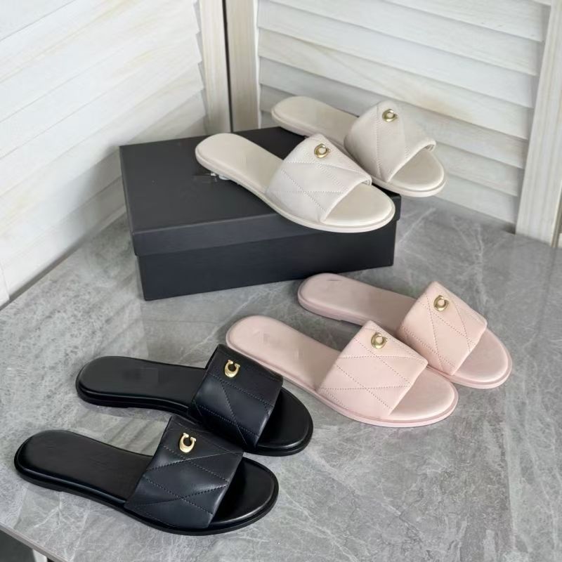 With box slippers Designer slides Summer Outdoor Women Shoes Famous Designer Female Heels Sandals Fashion Slipper for Lady