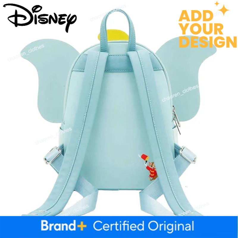 Disney custom Loungefly 3 Styles Figure Dumbo Rucksack Wallet Set 80th Anniversary Edition Dont Just Fly Mini Backpack Light Blue Pink X250412