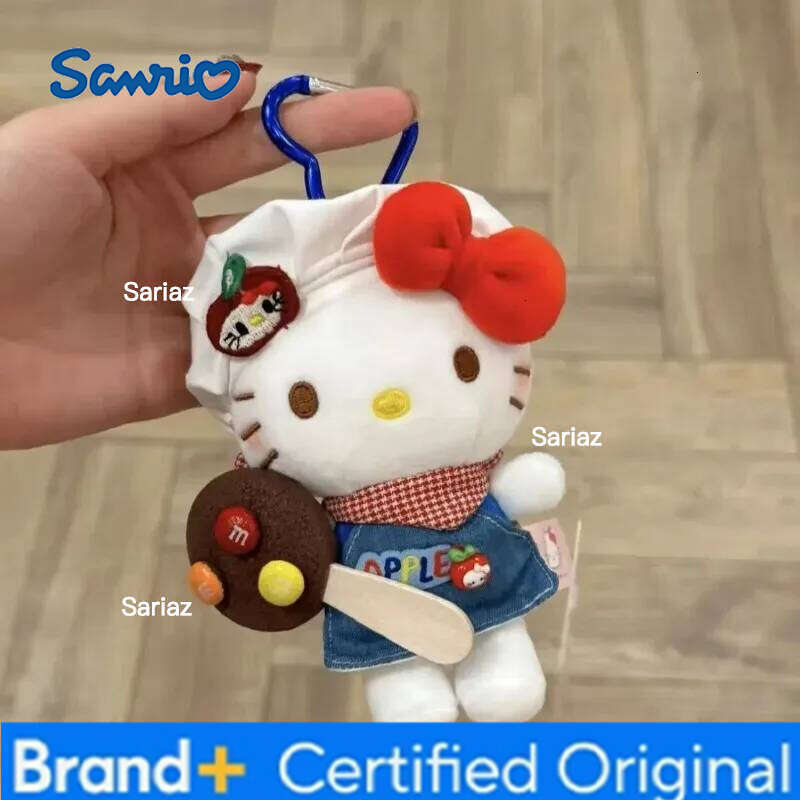 Sanrio Lovely Hello Key Chain Cartoon Cute Kitty Plush Doll Bag Pendant Backpack Diy Decoration Christmas Day Gift H260121