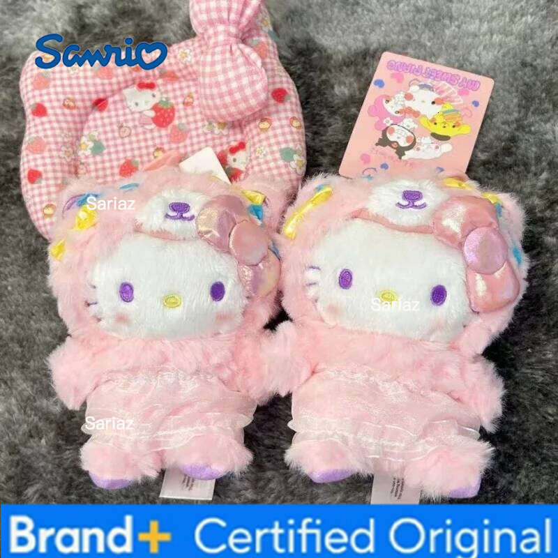 Sanrio NEW Colorful Series Hello Plush Toy Bear Kitty cat Soft Stuffed Doll Pendant Backpack Charm accessories H260121