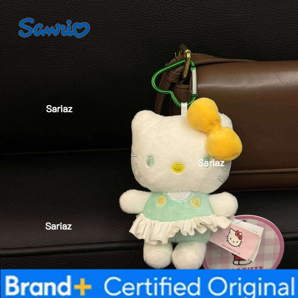 Sanrio Classic Standing Posture Hello Plush Kitty DIY Bag Pendant Cartoon Cute Car Keychain Kt Doll To Give Girls Gifts H260121