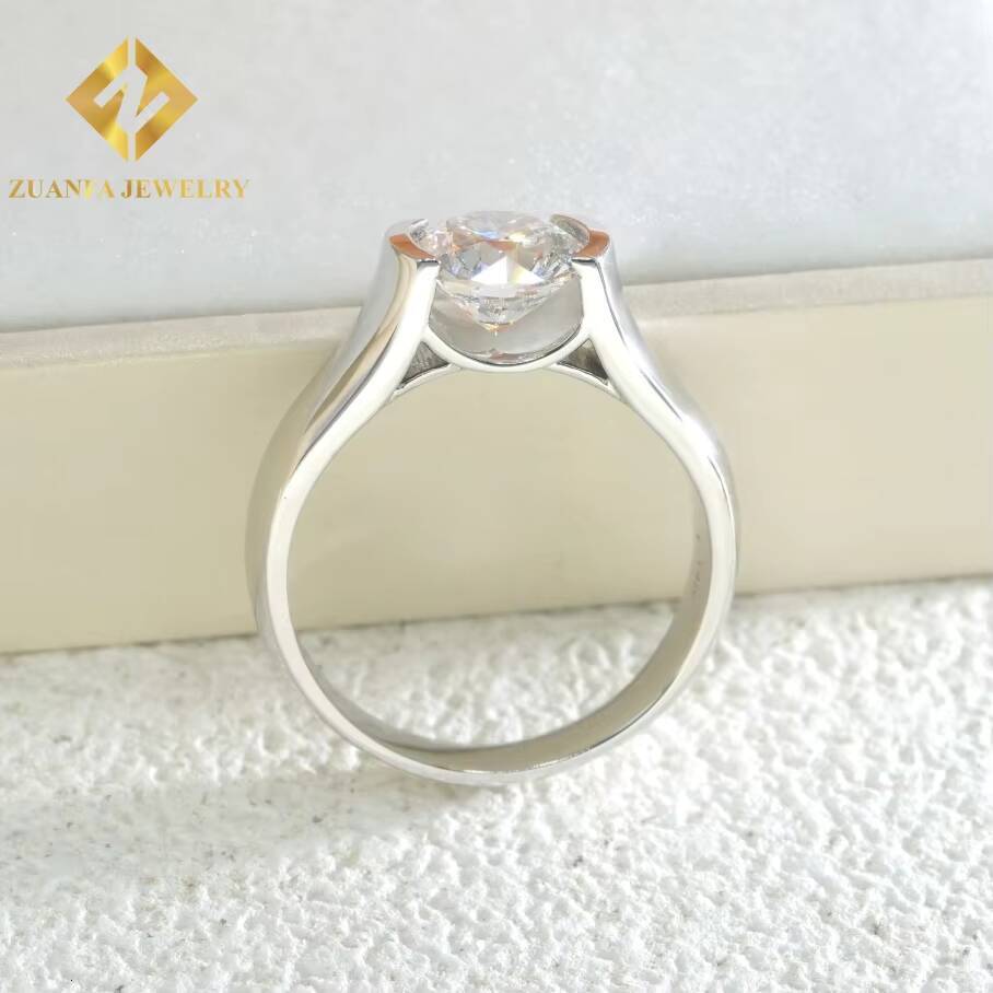 14K Solid Gold Brilliant Cut CVD Lab Grown Diamonds IGI Certificate 2carats Diamonds Engagement Rings