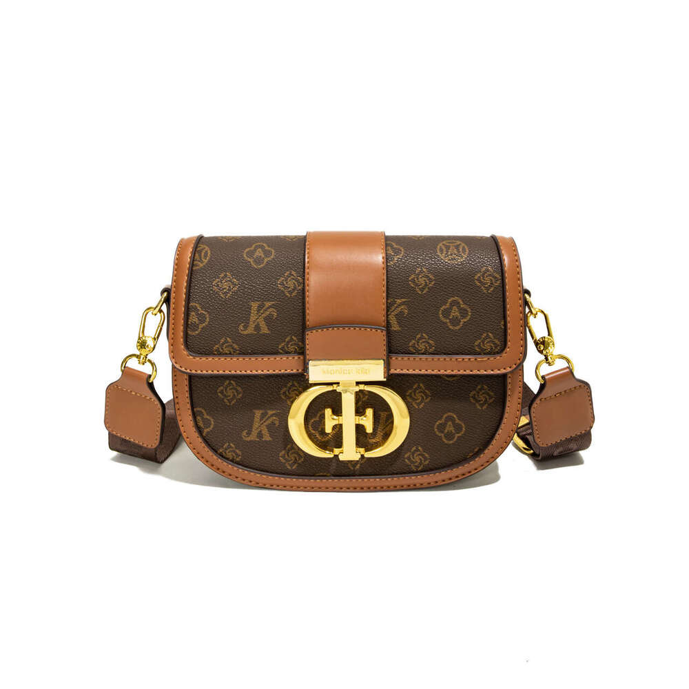 Monica kiki Free shipping Foreign Trade New Versatile Vintage Floral Texture Wide Strap Single Shoulder Crossbody Small Square Bag
