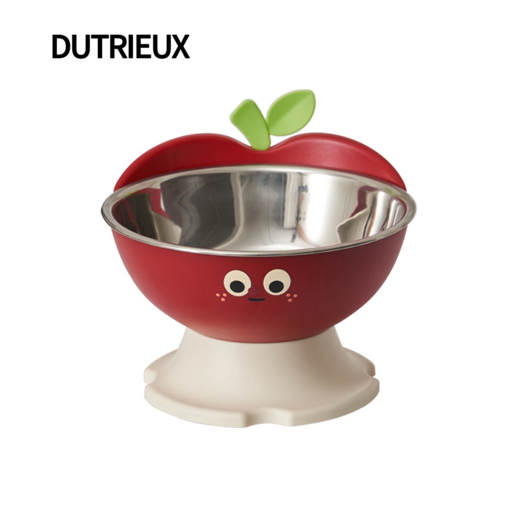 H2455 Ceramic pet food bowl, cat and dog dual-use, anti-tipping, anti-black chin, water and food all-in-one bowl.