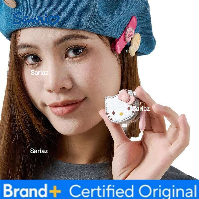 Sanrio Hello Kitty Creative Leather Bag Keyring Kawaii Kt Cat Keychain Fashion Clothing Accessories Birthday Christmas Gifts H260121