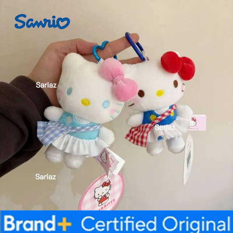 Sanrio Cute Cartoon Kawaii Hello Kitty 2025 New Spring Outing Plush Doll Keychain Bag Pendant Toy Gift H260121
