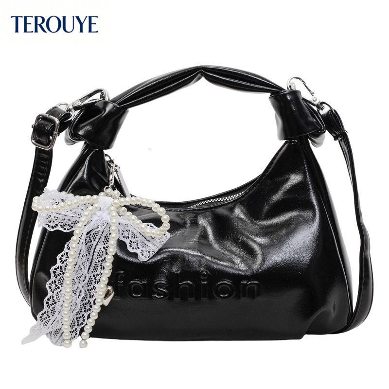TEROUYE Korean fashion style oil wax design women s handbag autumn and winter new item niche design elegant shoulder bag retro luxury Luxury bag