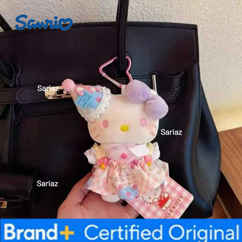 Sanrio Hello Kitty Floral Dress Pendant Heart-shaped Keychain Gift For My Bestie Fashion Backpack Accessories H260121