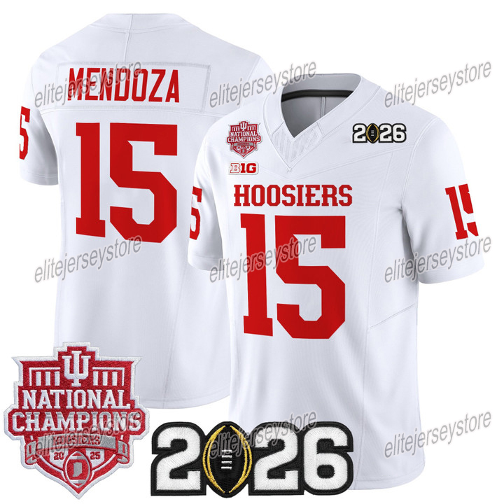 Personalized Custom Fernando Mendoza Nationals Champion Football Jersey Omar Cooper Jr. Roman Hemby Rolijah Hardy Louis Moore Alberto Mendoza