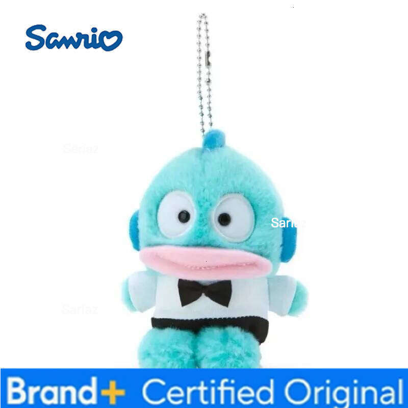 Sanrio Vintage Plush Keychains retro Hangyodon My Melody Keroppi Keyring Anime Cartoon Pochacco Doll Toy Bag Pendant Gift H260121