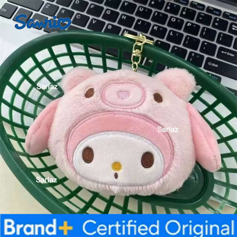 Sanrio Kuromi Plush Keychain Wallet Melody Cinnamoroll Plushies Coin Purse Earphone Organizer Bag Pendant Key Ring Girls Gifts H2601211