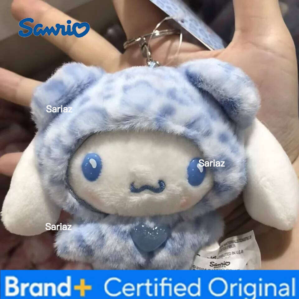 Sanrio Leopard Print Bear Series Hello Pendant,Cartoon Kitty Cat Plush Doll Pendant Keychain Bag Decoration gift H2601211