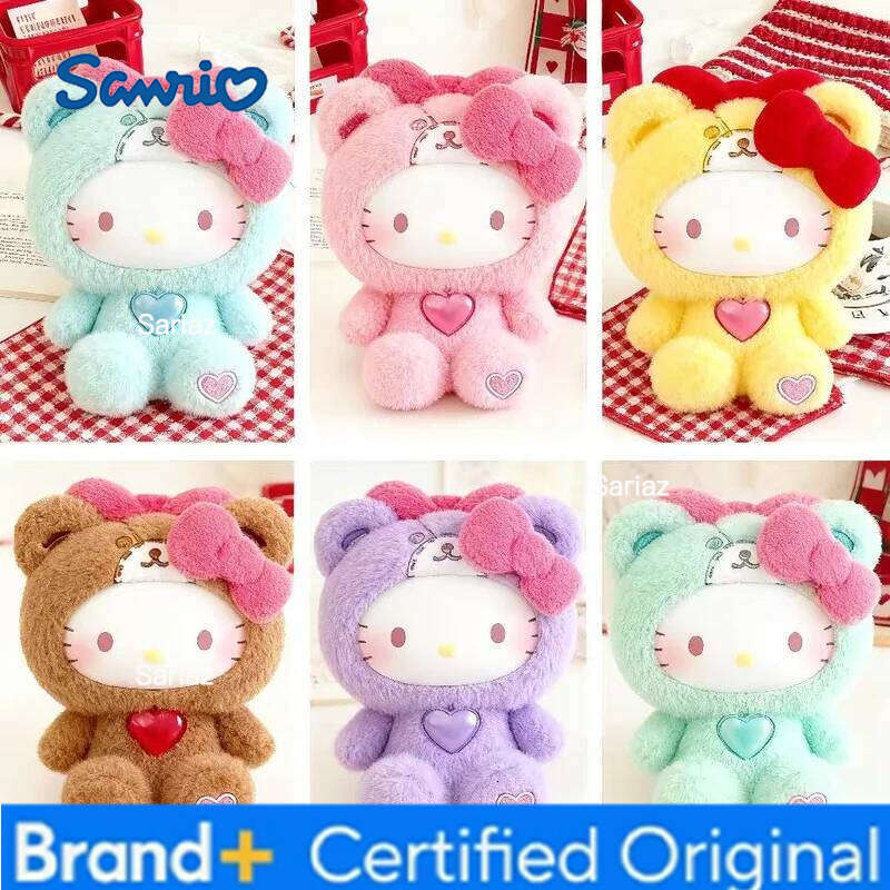 Sanrio New Hellokitty Teddy Sleepwear Series Surprise Blind Box Vinyl Doll Cute Girls Holiday Gift Fashionable Trendy Toy H260121