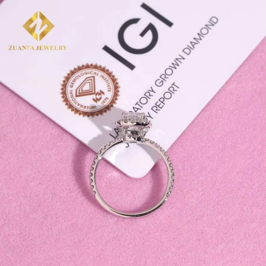 New Fashion Rings Manufacturer Fine Jewelry Luxury 18K Gold Lab Diamond D VVS Promise Wedding Engagement Rings Women