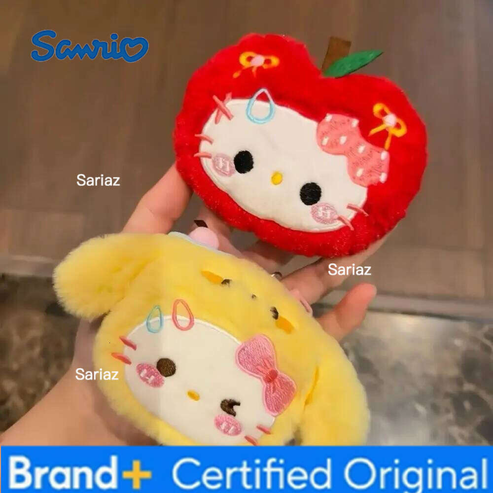 Sanrio Creativity Fruit Hello Keychain Cute Cartoon Kitty Cat Doll Toy Bag Accessories Keychains Hanging Gift H260121
