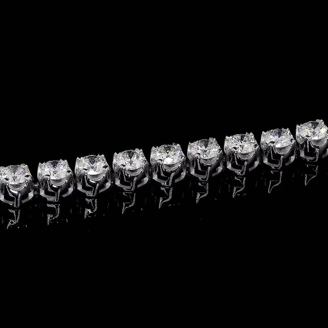 14K Gold Lab-Grown Round Diamond Tennis Bracelet Womens Brilliance