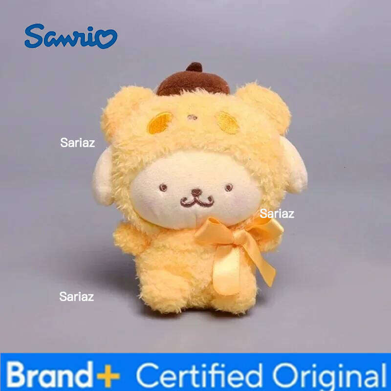 Sanrio Kawaii Keychain Plush Anime Kuromi Doll Keyring Hello Kitty Plushie Cinnamoroll KeyChains Bag Pendant Toy Gift for Girls H260121