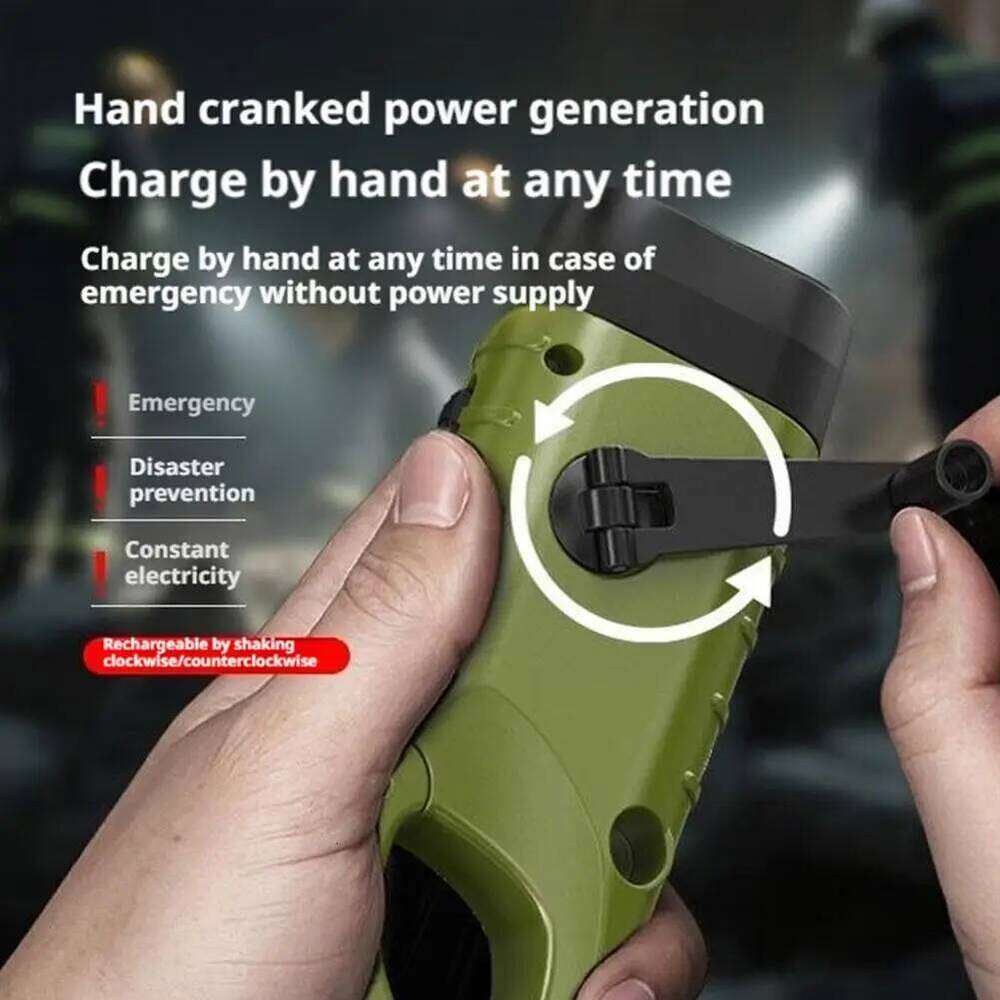 Solar Power LED Flashlight Portable Tent Light Hand Crank Dynamo Torch Lantern For Outdoor Camping Mountaineering Z260121
