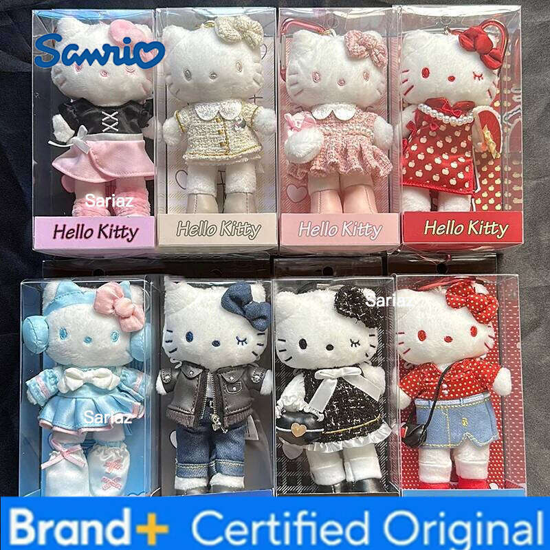 Sanrio Hellokitty Plush Key Chains Birthday Party Cute Backpack Bag Hanging Pendant Cartoon Keychain Christmas New Year Gifts H260121