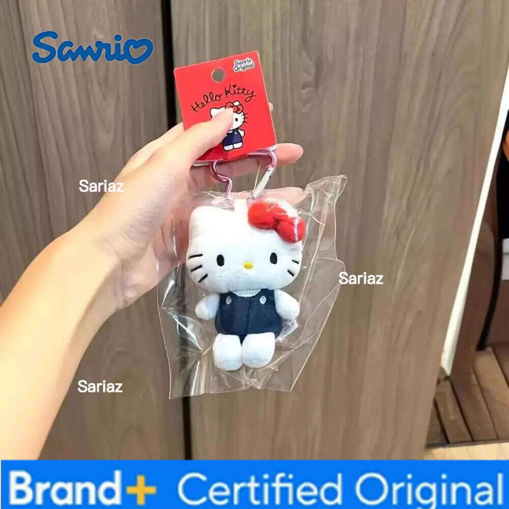 Sanrio Hello Doll Keychain Love Knot Kitty Cat Cute Cartoon Stuffed Keychains Bag Accessories Ornament Gifts H260121