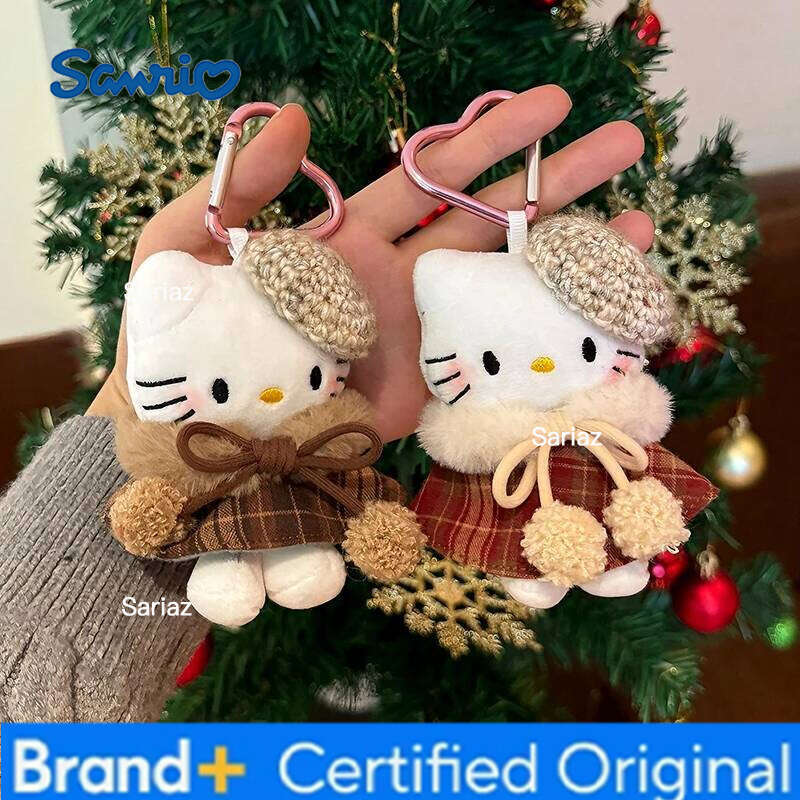 Sanrio HelloKitty Keychain Scarf Dress Up Girl Birthday Gift Multi size Hello Kitty Plush Toy Home Cartoon Pillow H260121