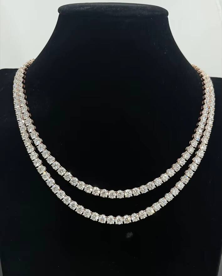 Factory Price Tennis Chain Lab Grown Diamond Jewelry 10k/14k/18k Real Gold Tennis Bracelets with Lab Diamond CVD