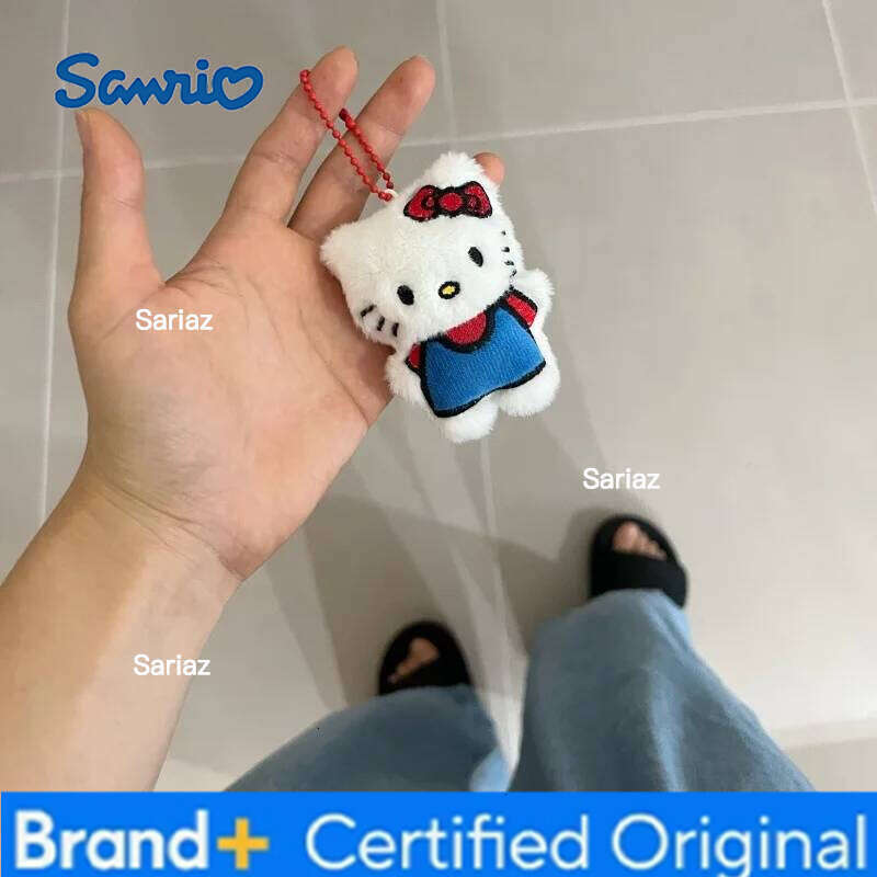 Sanrio Kawaii Anime Hello Kitty Plush Toy Cute Pendant Keychains Cartoon Fashion Bag Accessories Mini KT Cat Doll Gifts H2601211