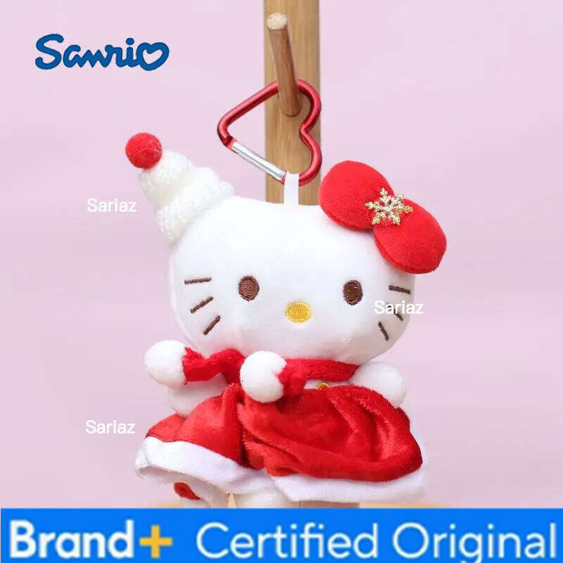 Sanrio New Miniso Hello Kitty Pendant Kawaii Christmas Plush Doll Ins Korean Cartoon Anime Friends Birthday Gift H260121