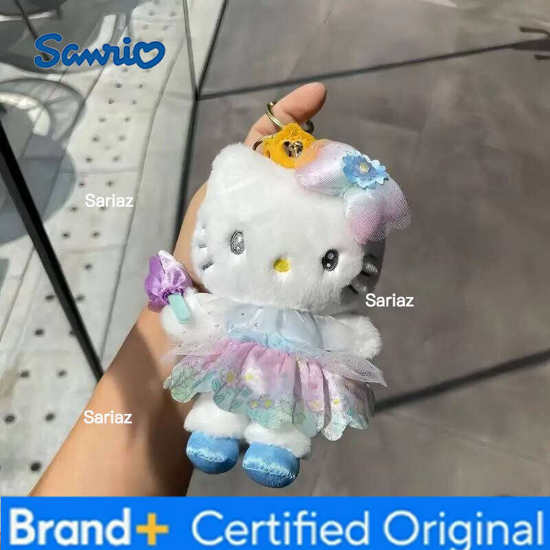 Sanrio New Flower Fairy Series Hello Kitty Plush Toy Keychain My Sweet Piano Blossom Stuffed Backpack Accessory Kawaii Gifts H260121