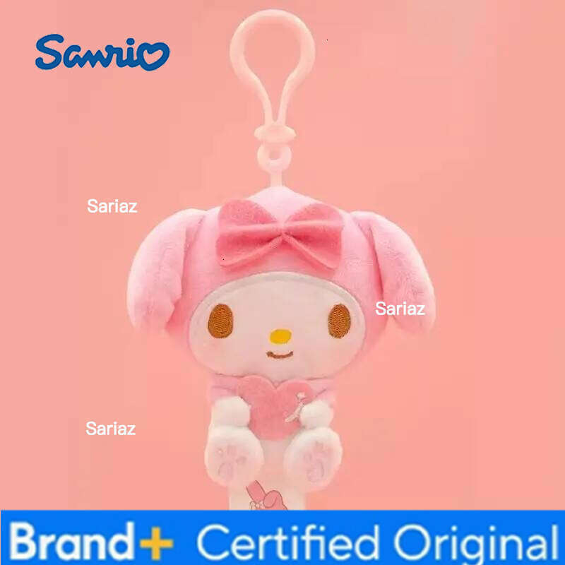 Sanrio Hello Kitty Bag My Melody Plushies Kuromi Cinnamoroll Pompom Purin Plush Pendant Doll Kids Birthday Gifts H260121