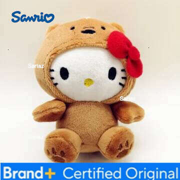 Sanrio Cartoon Hello Kitty Keychain White Bear Anime Plush Toy Panda Cute Soft Stuffed Doll Pendant Key Chains Gifts Toys H260121