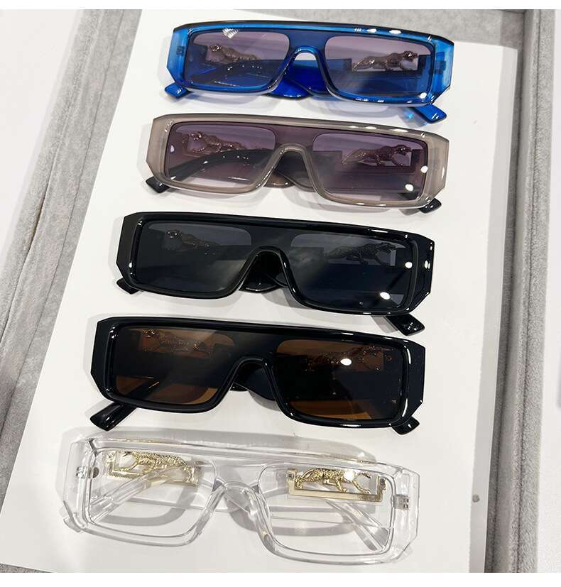 Leopard Square Sunglasses Fashion Frame with UV 1 Protection for Driving Beach and Daily Wear Unisex Gift High Quality Texture