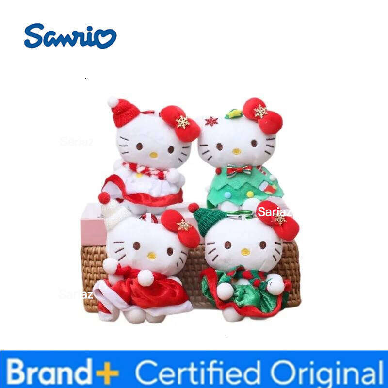 Sanrio New Miniso Hello Kitty Pendant Kawaii Christmas Plush Doll Ins Korean Cartoon Anime Friends Birthday Gift H260121