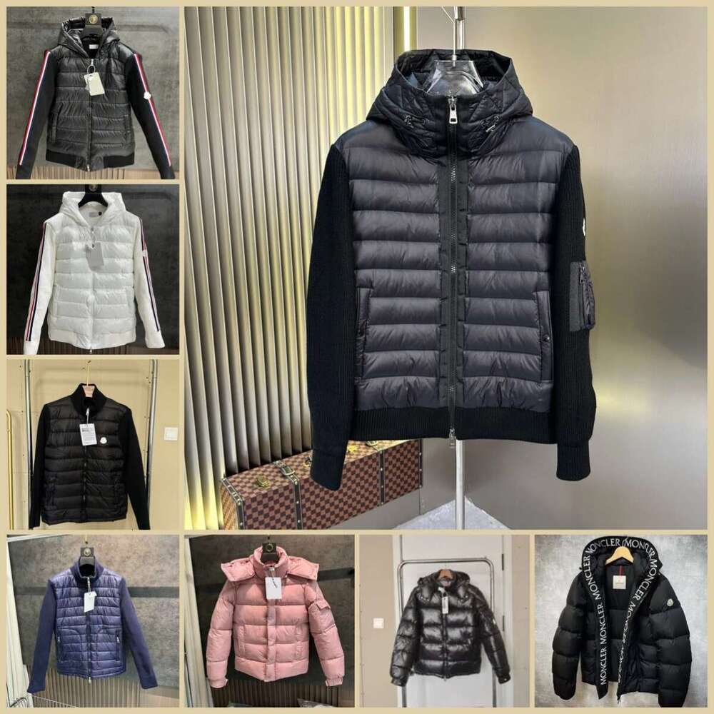Down Hooded Cardigan Designer Wool-blend Sweater Outwear Warm Mens Windbreaker Jacket Men Pufferjacket LD011