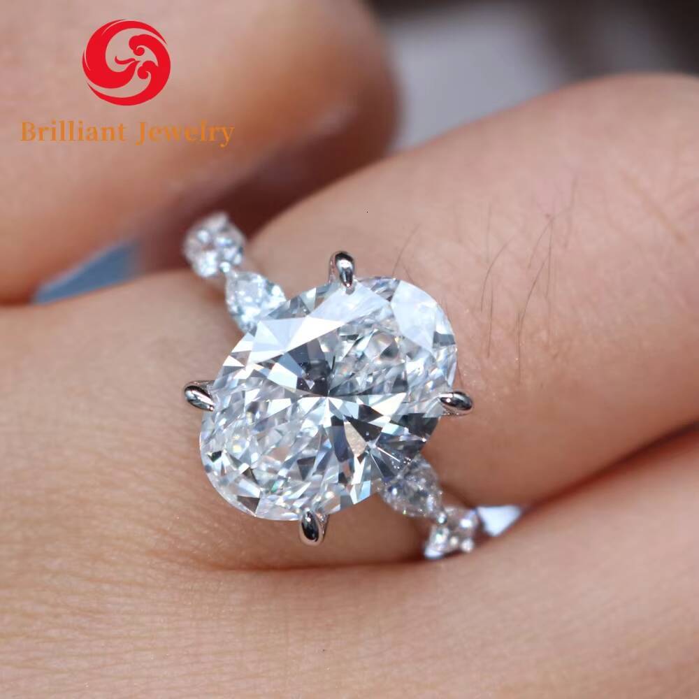 IGI Certified VVS VS Lab Created Filled Diamond 14k Gold Ring 2 3 5Carats Oval Cut CVD Lab Diamonds Engagement Ring Jewelry