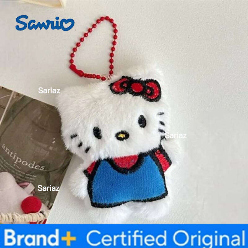 Sanrio Kawaii Hellokitty Plush Keychain Anime Cute Beauty Fish Rabbit Bag Accessory Pendant Plushies Cartoon Girlfriend Gift H260121
